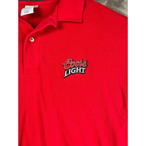 Vintage Men's Polo Coors Light RED Outer Banks, Size large - Picture 3 of 6